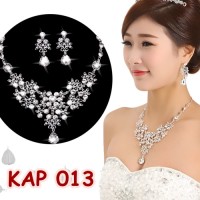 Jual Kalung Anting Pengantin Wanita l Aksesoris Perhiasan Wedding -KAP013 Murah