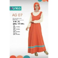 Gamis kaos jumbo alnita ag 07 oranye bata ukuran XXXL