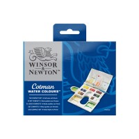 Jual COTMAN Water Colours The Compact Set 14 Half Pans with Brush Murah