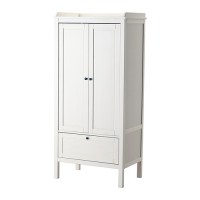 IKEA SUNDVIK Lemari pakaian, putih