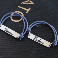 Gelang nama couple choker/Perhiasan monel stainless steel