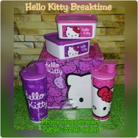 Jual Hello Kitty Breaktime / Wadah Bekal Tempat Makan Minum Tupperware Murah