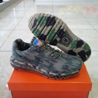 Murah Sepatu Nike AirMax Camo Army 2014 Men, Hijau Tua