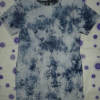 Jual Dress Denim Warna Bercak Size L Murah