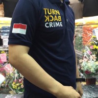 Kaos Turn Back Crime Bordir Depan Belakang POLOS M L XL XXL
