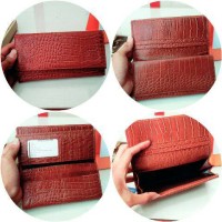 Dompet Kulit Wanita Kulit Sapi Motif buaya