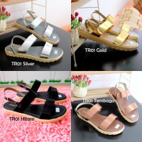 Sepatu Sandal Wanita Flat Flatshoes Tali Glossy Shoes Casual Cewek