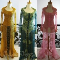 Jual Kebaya Pengantin Ekor akad nikah pre wedding tile brokat muslimah Murah
