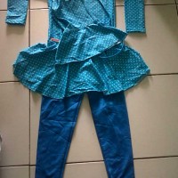 Baju renang muslimah anak2 / anak cewek / busana muslim anak motif