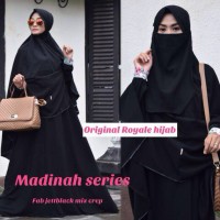 gamis cadar hitam / madinah syari ori