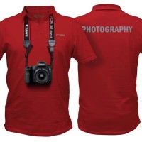 Kaos 3D - Canon Merah Berkerah - 3XL