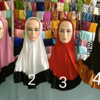 Hijab Jilbab Instan Kerudung Bergo Murah Bagus Polos  Jersey