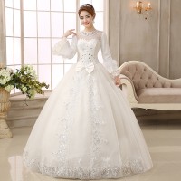 Gaun Pengantin Wedding Dress Import Lengan Panjang modern muslimah