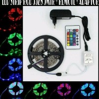 Jual LED Strip RGB 3528 5MTR Waterproof + Remote + Adaptor Murah