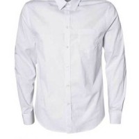 Jual kemeja/hem pria putih polos lengan panjang Murah