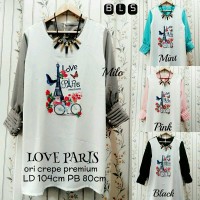 LOVE PARIS TOP / ATASAN BAJU PAKAIAN HIJAB STYLE