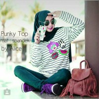 ALP KAOS PUNKY TOP (Dress, baju gamis muslim murah grosir dan ecer)