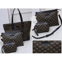 TAS KEMPIT BAHU TOTE SHOULDER BAG COKLAT ABG WANITA CEWEK LV ZARA GOSH