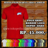 Jual polo shirt bordir / poloshirt / kaos kerah seragam sekolah / keluarga Murah