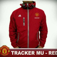 Jual JAKET BOLA WATERPROOF TRACKER MU RED Murah