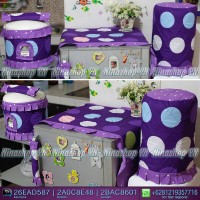 Sarung Galon, Cover Kulkas, Tutup Kulkas Buble Gum Purple