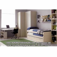 Tempat tidur anak mewah, kayu mahoni, dipan murah, tempat tidur
