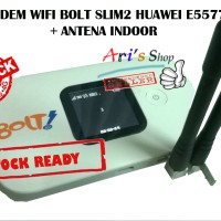 Jual MODEM WIFI 4G LTE BOLT SLIM2 SLIM 2 HUAWEI E5577 UNLOCK +ANTENA INDOOR Murah