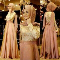 Maxi Hijab Madevran Peach (special price.best seller)
