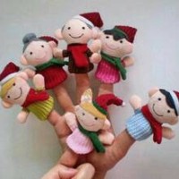 Jual Boneka Jari Seri Keluarga-XMas (Family-Christmas Finger Puppets) Murah