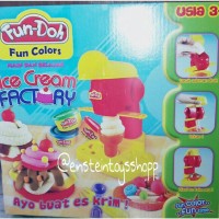 Fun Doh Ice Cream Factory (3 lilin, sendok garpu, piring, cetakan)