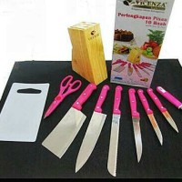 Jual PISAU SET VICENZA KHUSUS WARNA MERAH MUDA CANTIK Murah