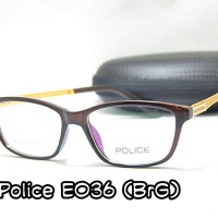 Frame Kacamata - Police E036 - Baca Minus - Pria Cowo Wanita Cewe