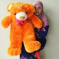 Jual Boneka Teddy Bear Besar Pita Gold SNI Uk.85cm Murah