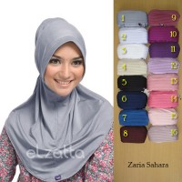 Jual ELZATTA Hijab Kerudung Jilbab Instan Bergo Zaria Sahara Asli Terbaru Murah