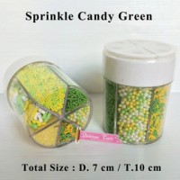 Jual BK110 Sprinkle Candy Green hiasan cup cake cookies fondant icing bento Murah