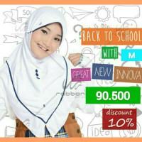 Jual Diskon Jilbab Kerudung Sekolah Rabbani Grand Great New Innova ukuran M Murah