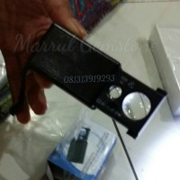 Jual 2in1 30x60x Mini Pocket Loupe/Microscope Led dan UV Murah