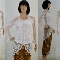 Jual kebaya akad nikah modern kerah semi kutu baru brokat payet terbaru Murah