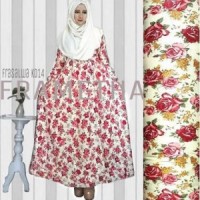 2016141 Gamis Frametha Katun Jepang Asli-Busui+Bergo Sifon Ceruty laye