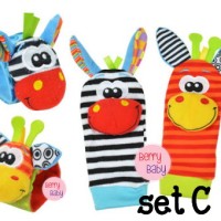 Jual Kaus Kaki & Gelang Rattle 3D Giraffe (Set C) Murah