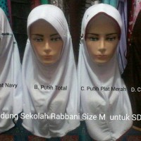Jual Kerudung Sekolah Rabbani SD - SMP Size M Murah Bergo Sekokah Murah