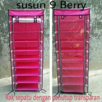 Rak sepatu susun 9 transparan