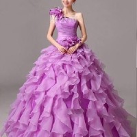Jual Gaun Pengantin Import pesta bridesmaid wedding dress ungu terbaru Murah