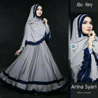 Arina grey gamis syari