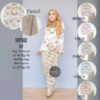 GROSIR BAJU HIJAB SETELAN WANITA VINTAGE SET NR