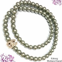 Kalung Mutiara Chanel Abu Aksesoris murah