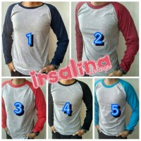 Jual Kaos Reglan/Raglan/Reglan Polos/Raglan Termurah/Kaos Lengan Panjang Murah