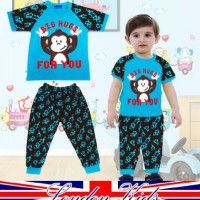 Baju Tidur Anak Laki - Laki | Setelan Piyama Monkey Good Quality