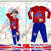 Baju Tidur Anak Spiderman | Setelan Piyama Anak Laki - Laki