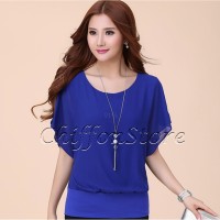 Jual Chiffon Blouse Spandek Wing | Korean style Murah